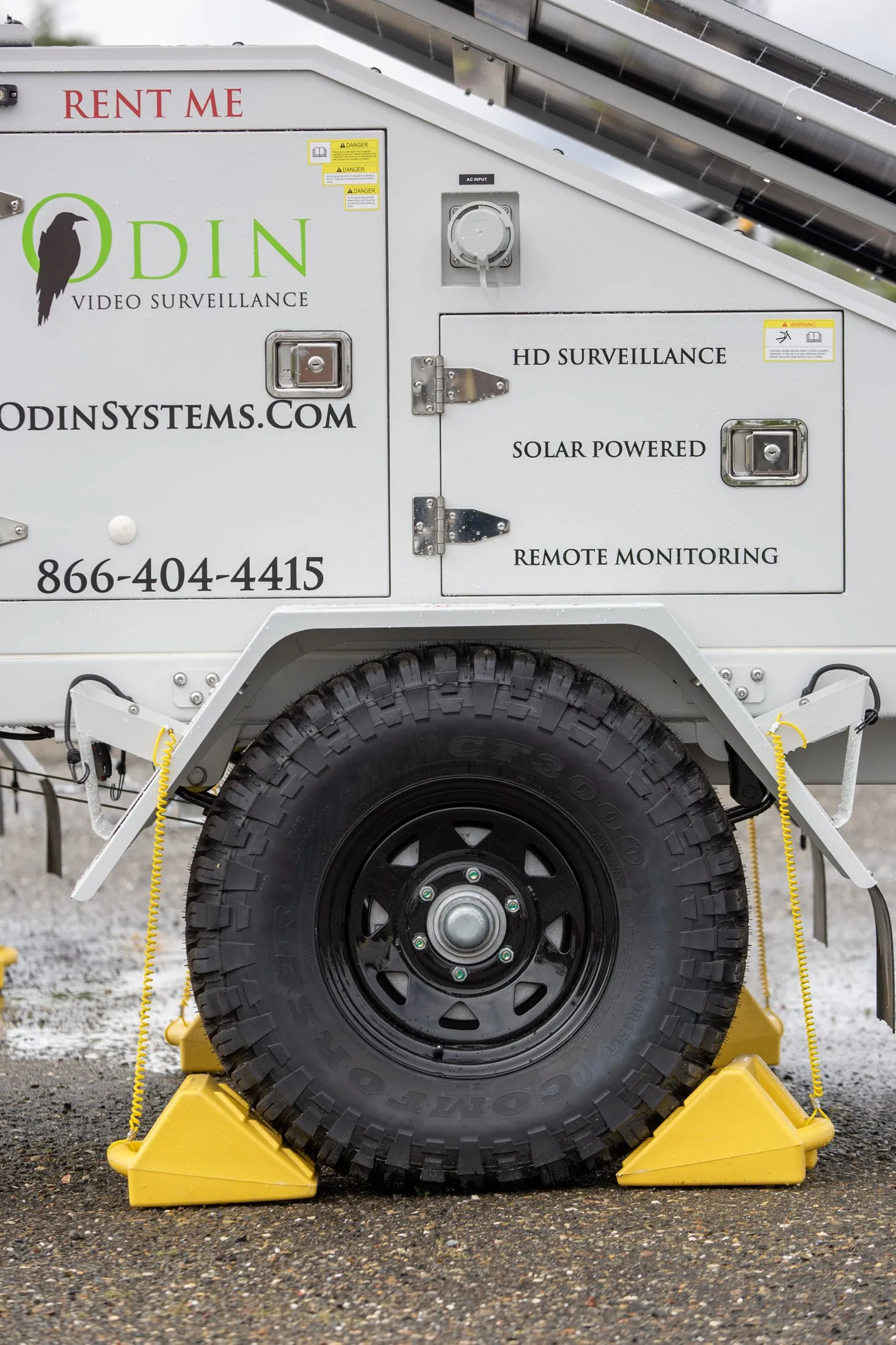 Odin Systems mobile surveillance trailer configured for a public-sector deployment